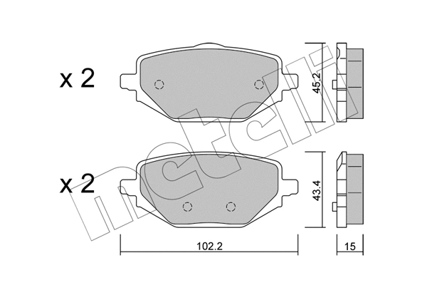 Brake Pad Set, disc brake (22-1324-0)