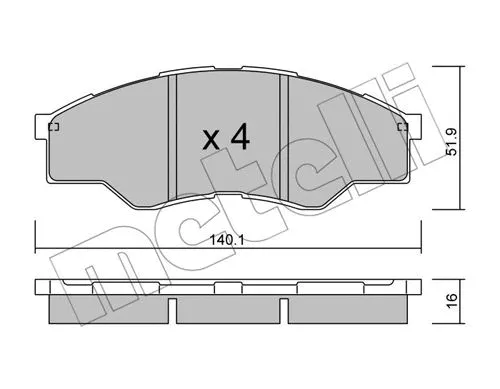 Brake Pad Set, disc brake (22-0797-0)