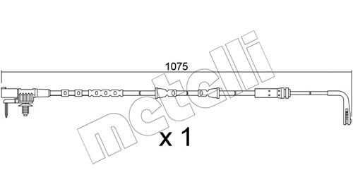 Warning Contact, brake pad wear (SU.390)