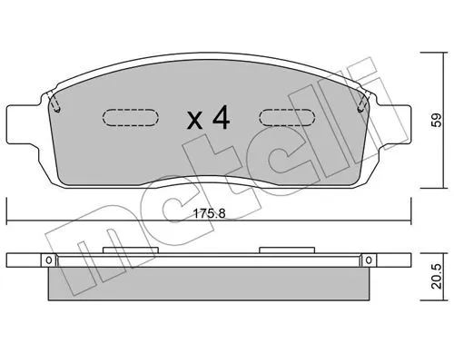 Brake Pad Set, disc brake (22-0859-0)