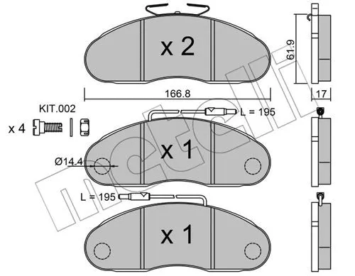Brake Pad Set, disc brake (22-0111-0)