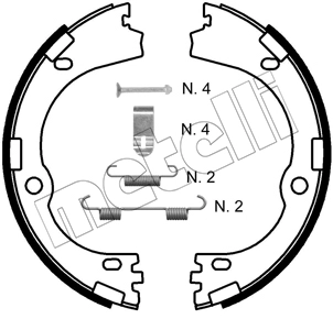 Brake Shoe Set, parking brake (53-0752K)