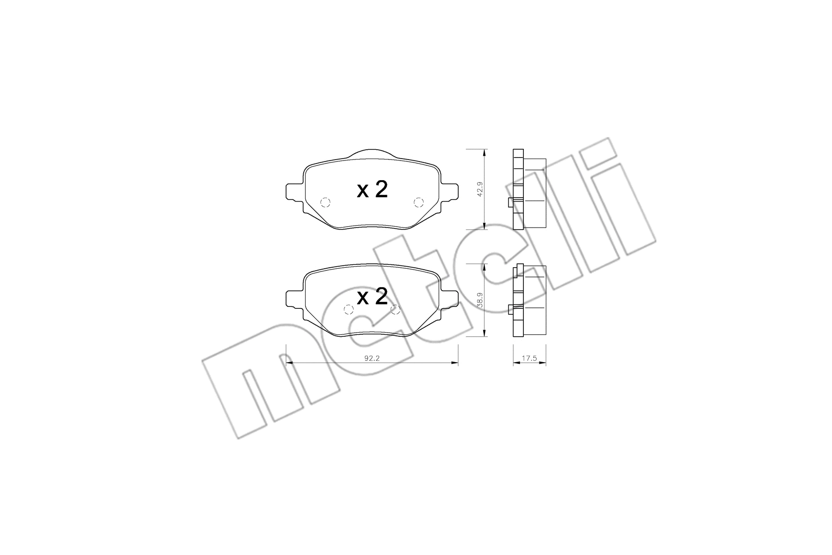 Brake Pad Set, disc brake (22-1323-0)