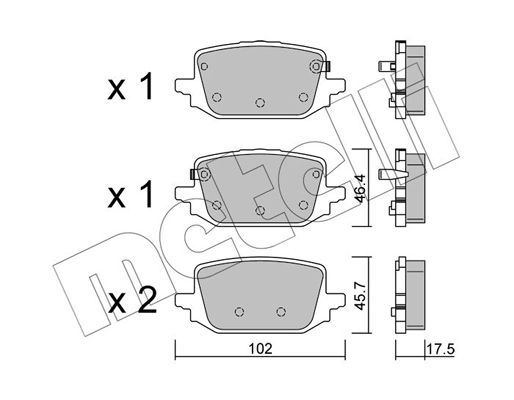 Brake Pad Set, disc brake (22-1366-0)