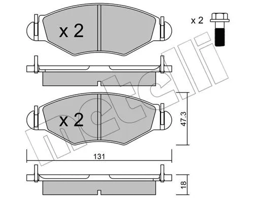 Brake Pad Set, disc brake (22-0254-1)
