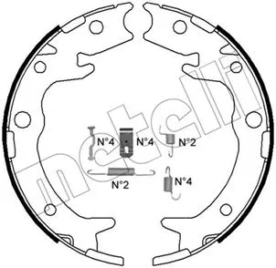 Brake Shoe Set, parking brake (53-0159K)