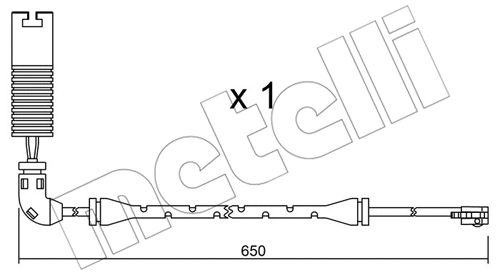Warning Contact, brake pad wear (SU.147)