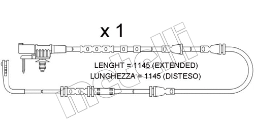Warning Contact, brake pad wear (SU.384)