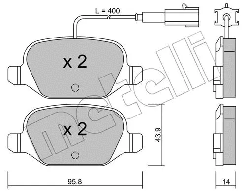 Brake Pad Set, disc brake (22-0324-3)
