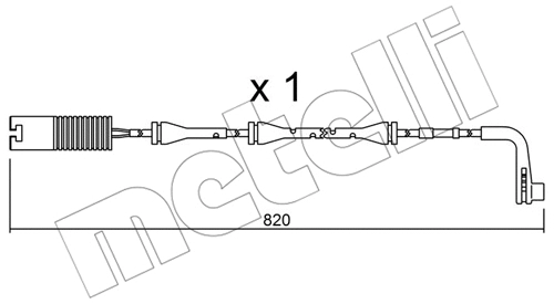 Warning Contact, brake pad wear (SU.151)