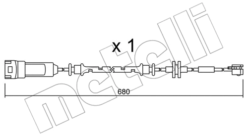 Warning Contact, brake pad wear (SU.145)