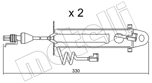 Warning Contact, brake pad wear (SU.176K)