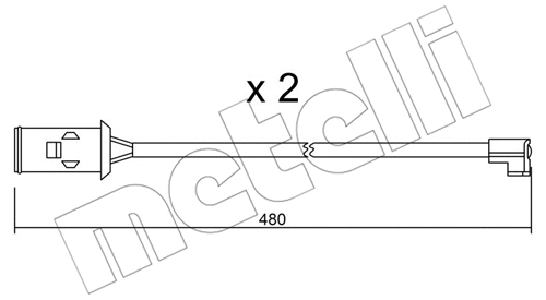 Warning Contact, brake pad wear (SU.101K)