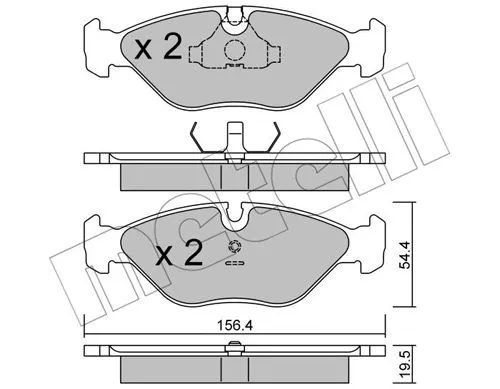 Brake Pad Set, disc brake (22-0209-0)