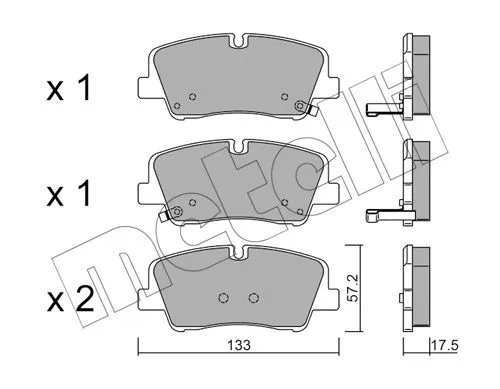 Brake Pad Set, disc brake (22-1095-0)