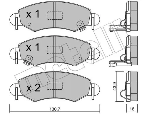 Brake Pad Set, disc brake (22-0339-1)