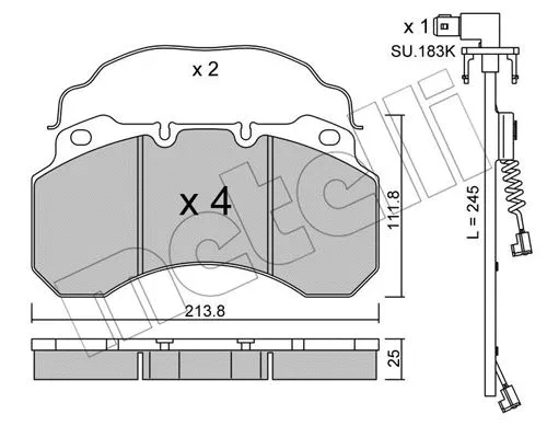 Brake Pad Set, disc brake (22-0588-0K)