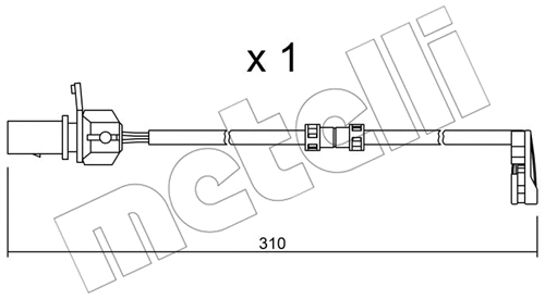 Warning Contact, brake pad wear (SU.290)
