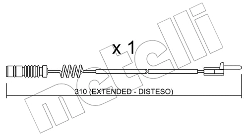 Warning Contact, brake pad wear (SU.162)