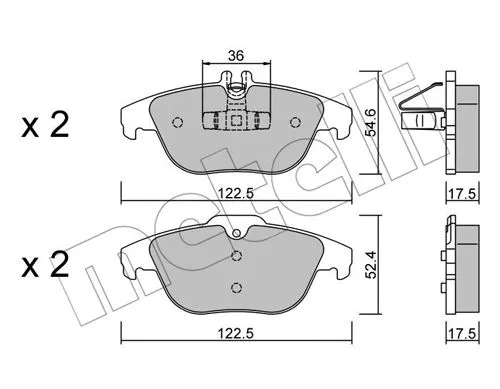 Brake Pad Set, disc brake (22-0666-0)