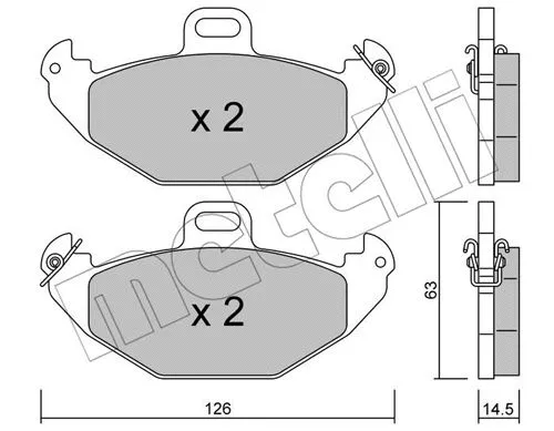 Brake Pad Set, disc brake (22-0634-0)