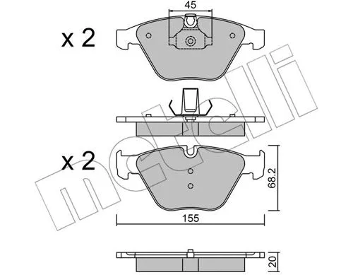 Brake Pad Set, disc brake (22-0558-8)