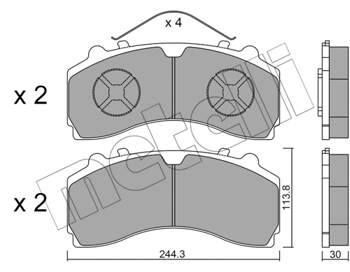 Brake Pad Set, disc brake (22-0934-0)