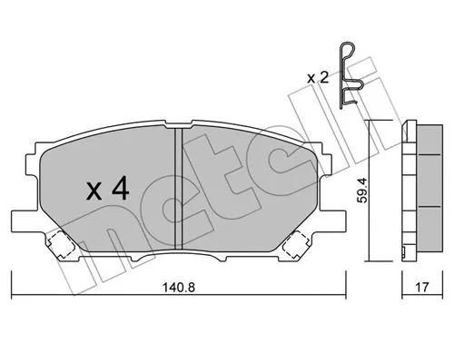 Brake Pad Set, disc brake (22-0618-0)