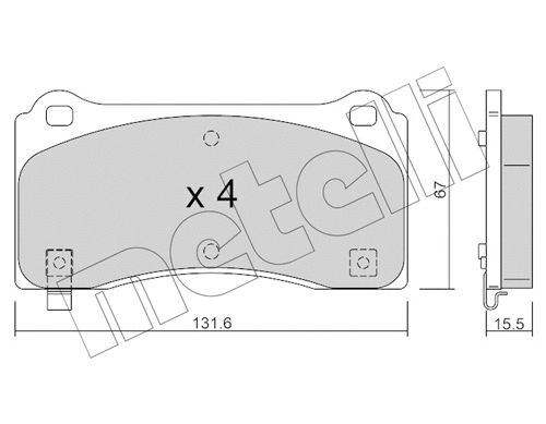 Brake Pad Set, disc brake (22-1277-0)