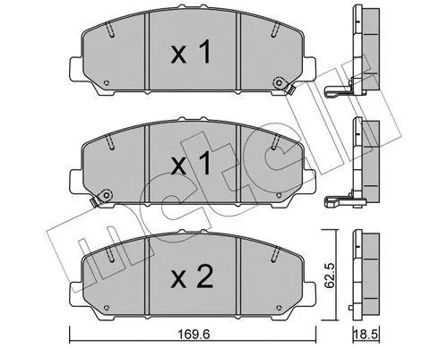 Brake Pad Set, disc brake (22-1046-0)
