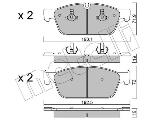 Brake Pad Set, disc brake (22-0967-0)
