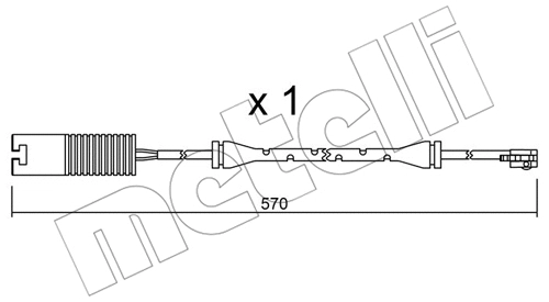 Warning Contact, brake pad wear (SU.208)
