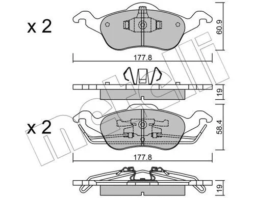 Brake Pad Set, disc brake (22-0291-0)