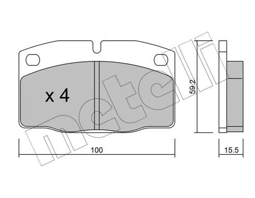 Brake Pad Set, disc brake (22-0044-0)