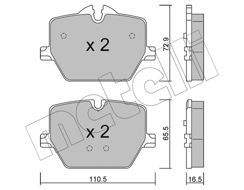 Brake Pad Set, disc brake (22-1266-0)