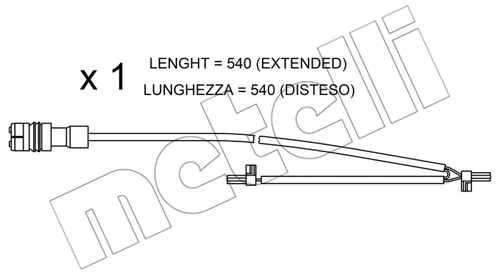 Warning Contact, brake pad wear (SU.262)