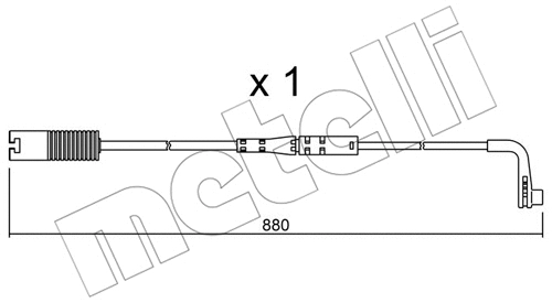 Warning Contact, brake pad wear (SU.207)