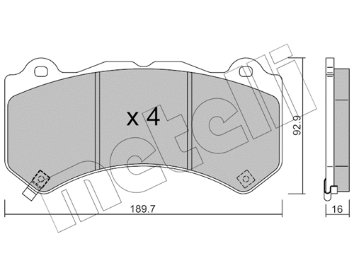 Brake Pad Set, disc brake (22-1182-0)