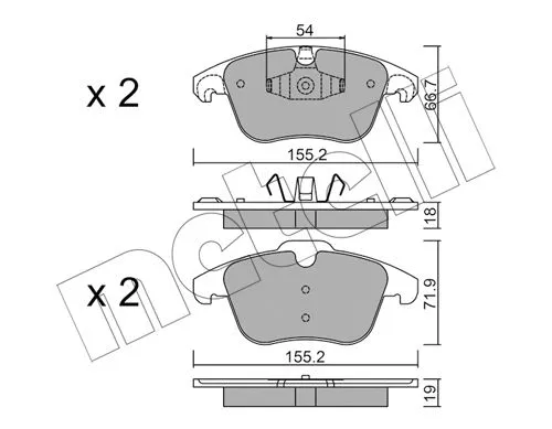 Brake Pad Set, disc brake (22-0675-7)