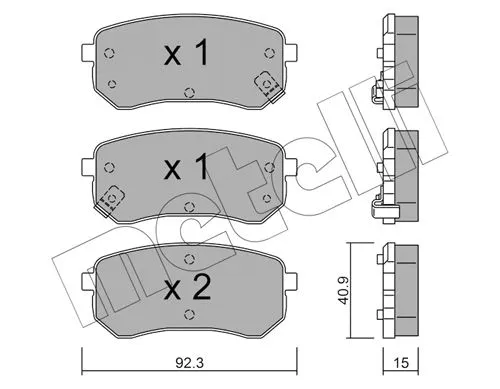 Brake Pad Set, disc brake (22-0815-0)