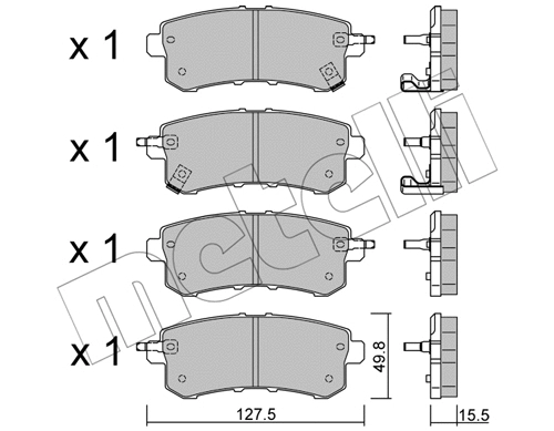 Brake Pad Set, disc brake (22-1155-0)