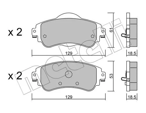 Brake Pad Set, disc brake (22-0949-0)