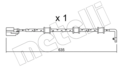 Warning Contact, brake pad wear (SU.323)