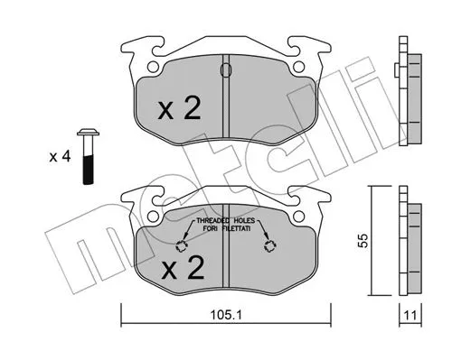 Brake Pad Set, disc brake (22-0038-1)