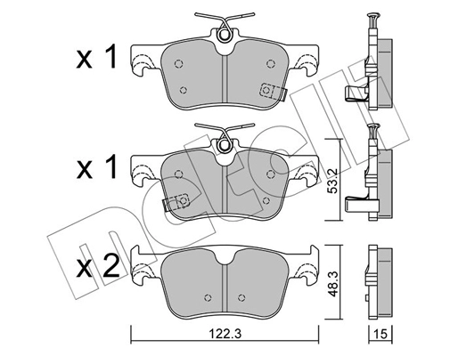 Brake Pad Set, disc brake (22-1363-0)