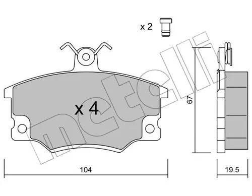 Brake Pad Set, disc brake (22-0030-0)