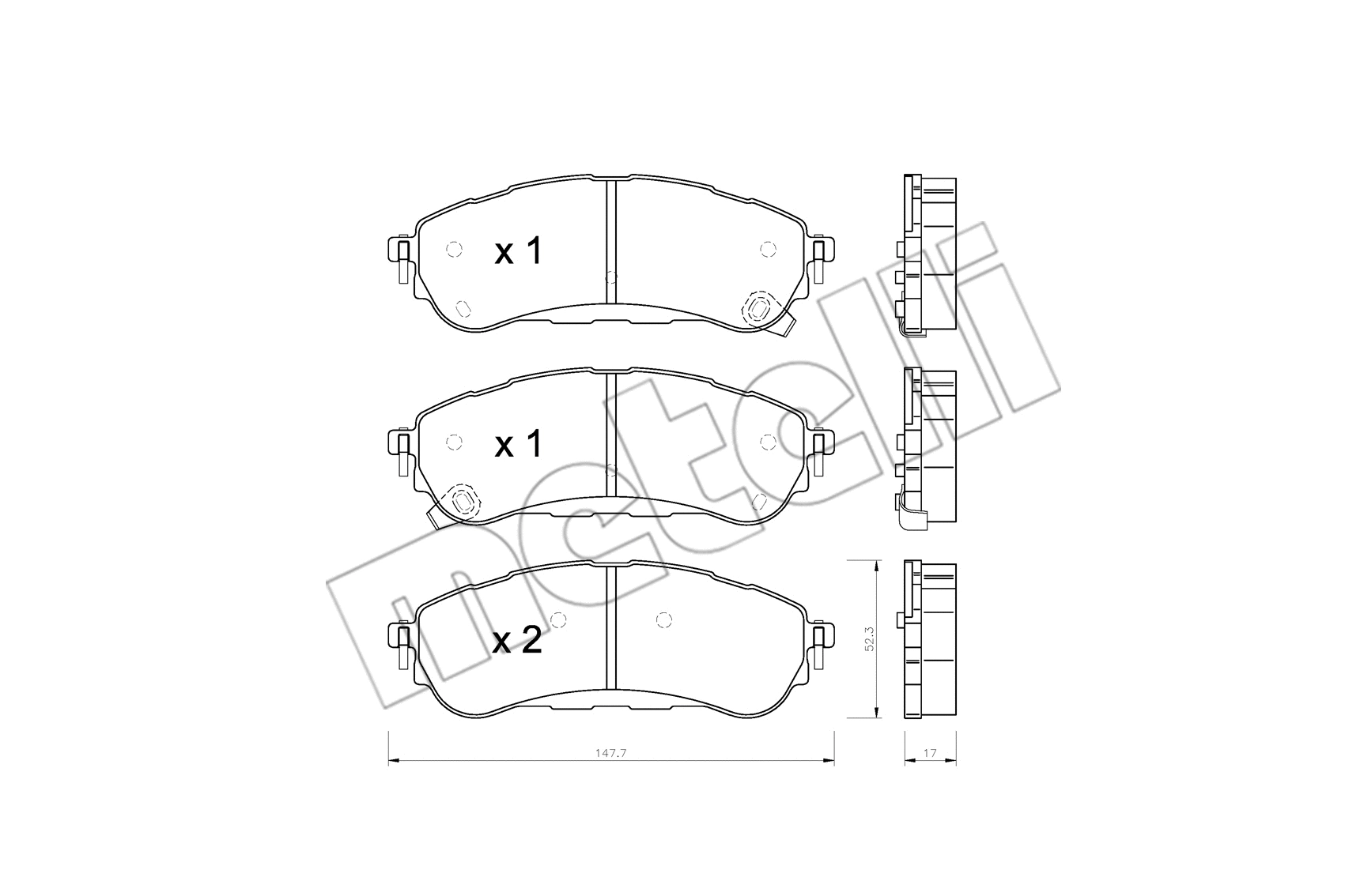 Brake Pad Set, disc brake (22-1344-0)
