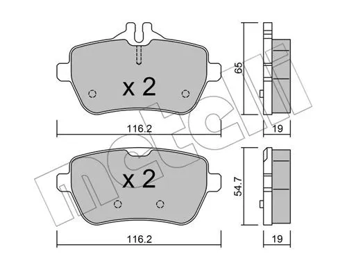 Brake Pad Set, disc brake (22-1022-0)