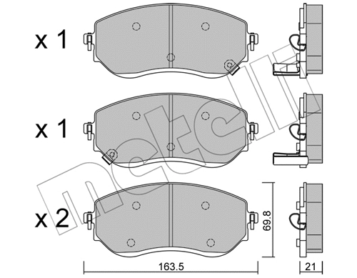 Brake Pad Set, disc brake (22-1191-0)
