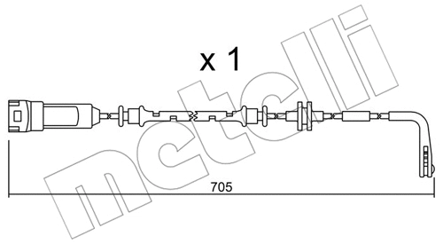 Warning Contact, brake pad wear (SU.146)